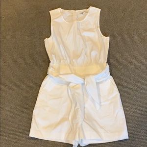Madewell White Sleeveless Romper